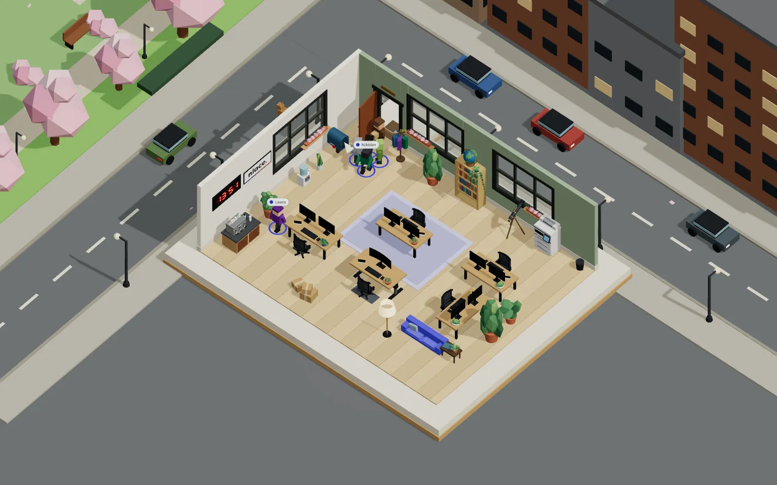 La oficina de agentes de NLACE en Cowork en Santiago