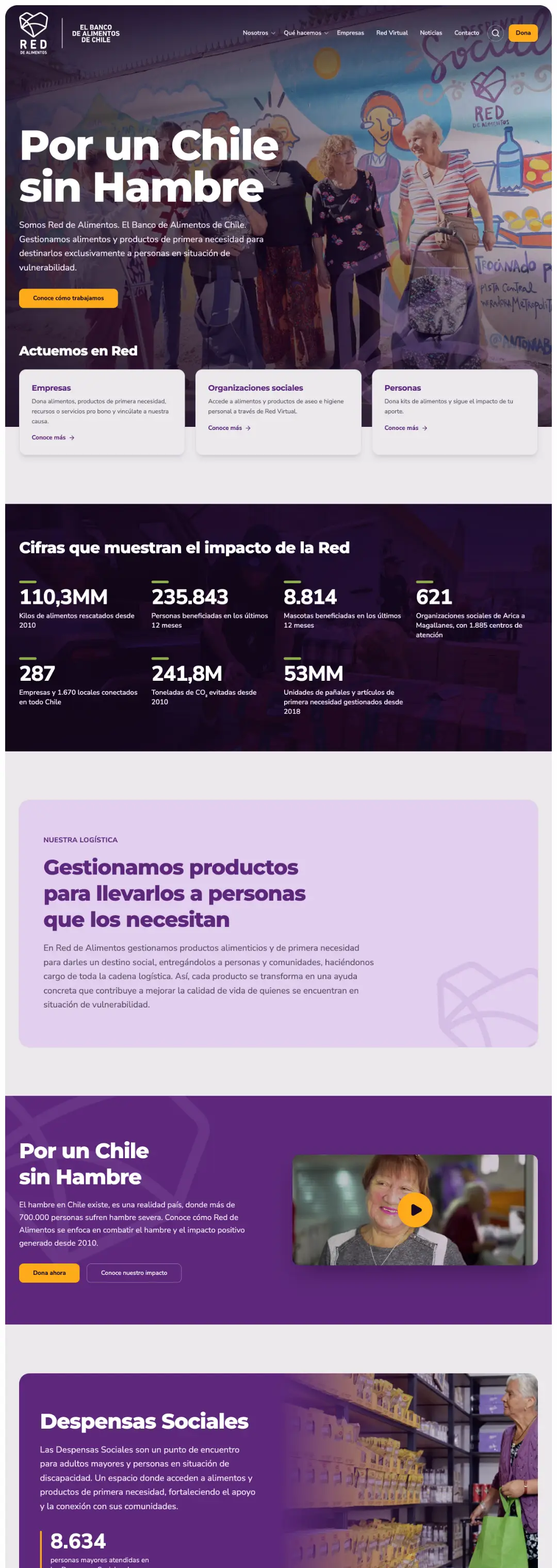 Captura de Red de Alimentos — ONG · Banco de alimentos