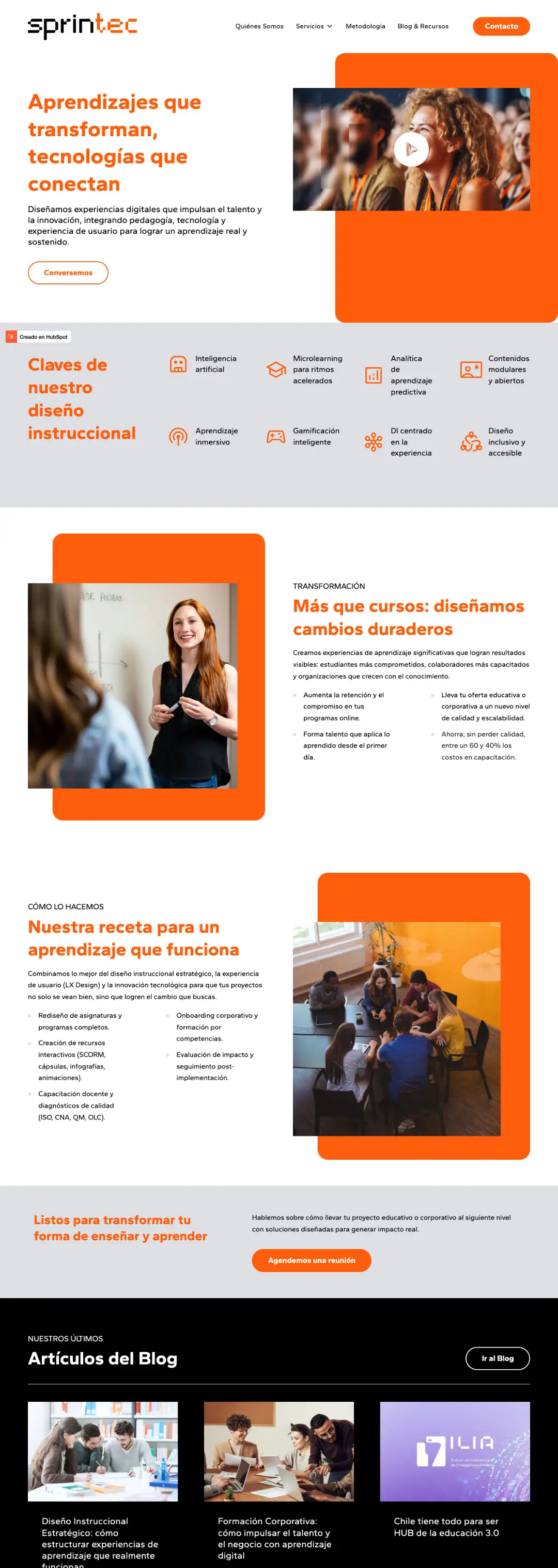 Captura de SprinTEC — Educación · Formación digital